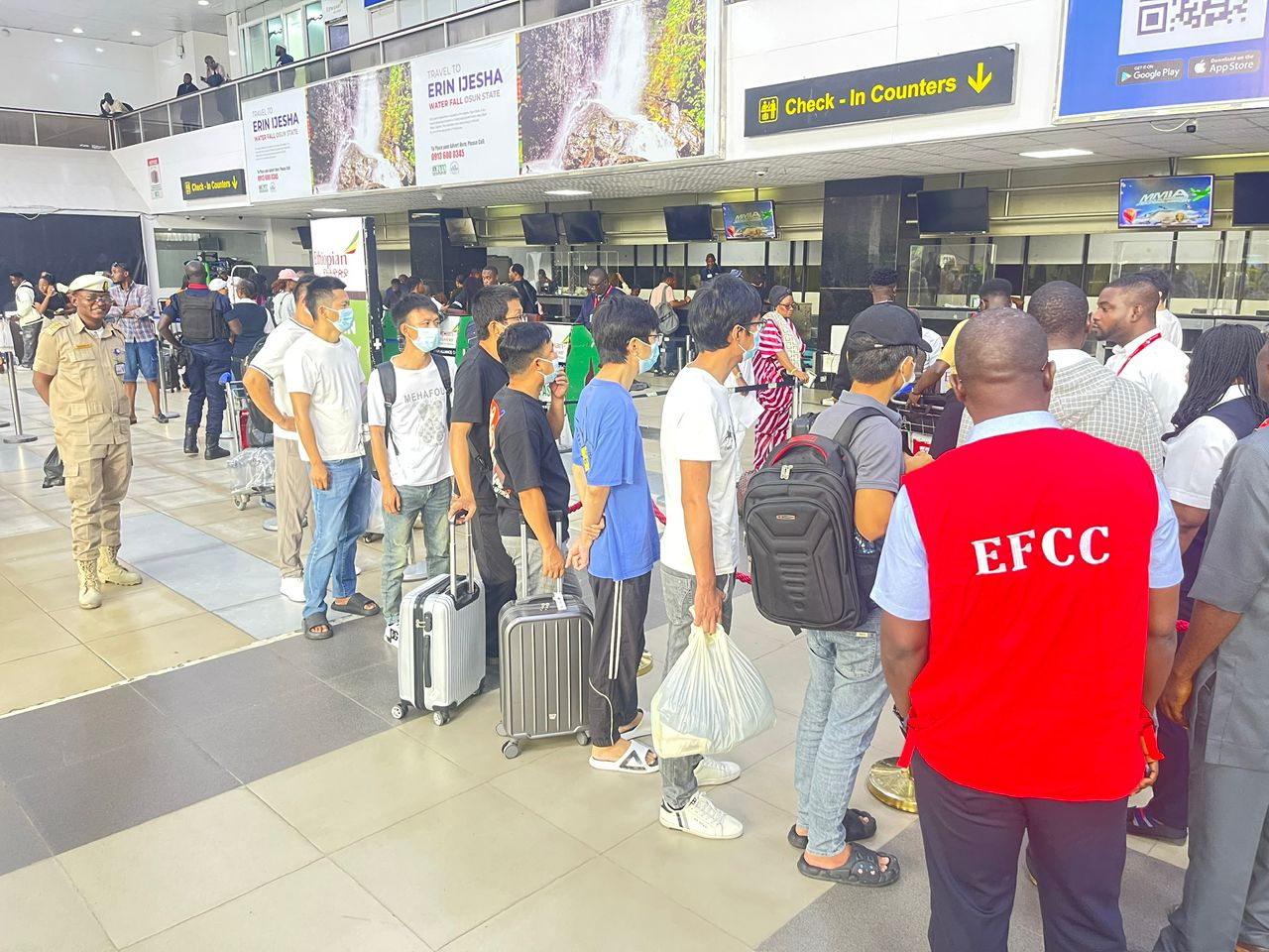 EFCC, NIS Deport 51 Foreigners Jailed for Cyber-Terrorism,  Fraud