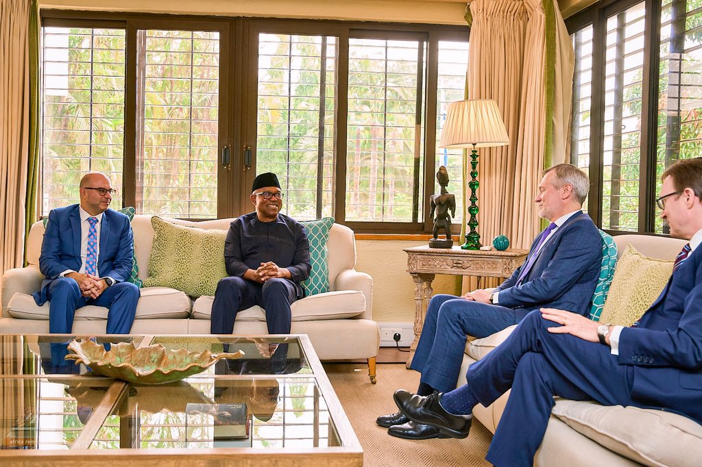 PHOTOS: Peter Obi Meets UK, France, Germany, Canada Envoys In Abuja